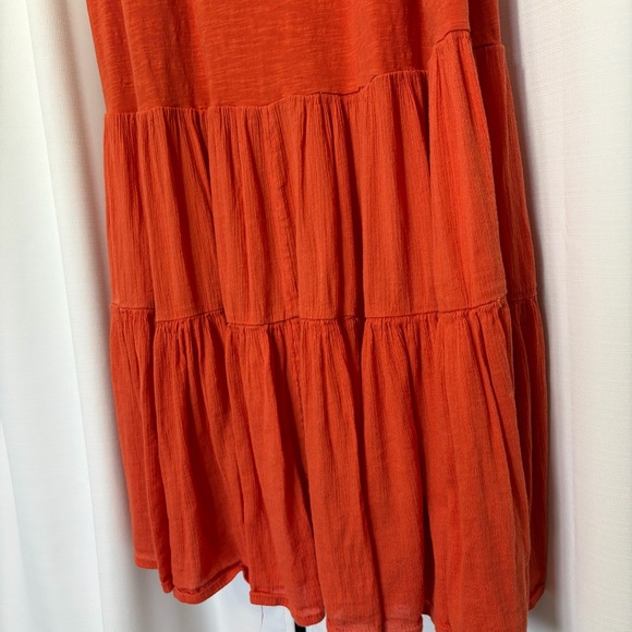 Caslon Nordstrom Tiered Cotton Gauze Midi Dress Mixed Media Flowy Boho Sz Small - Picture 3 of 12